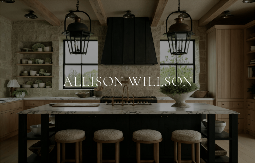 primary logo for interior designer Allison Willson