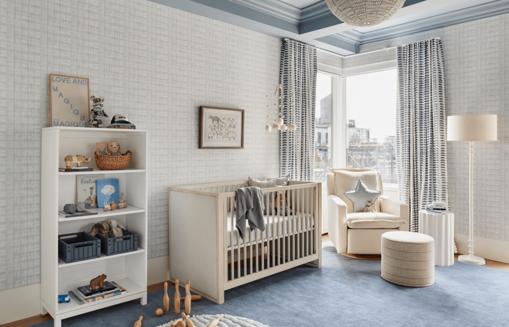 serene new york nursery designed by Maison Ellie Interiors