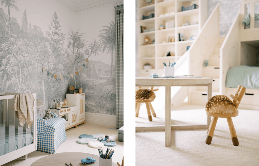 whimsical treehouse playroom by Ottawa based interior designer Rebecca Simon