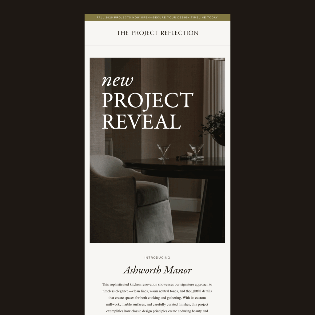 interior design email marketing templates by Duelle Made